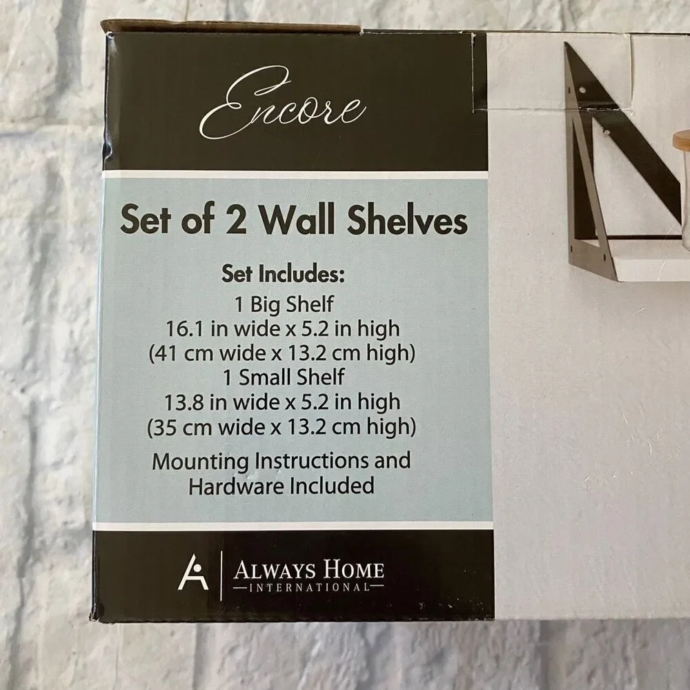 MYCO welcome sign & encore set of 2 hanging shelves